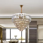 لوستر آب طلا تمام کریستال 9025/65