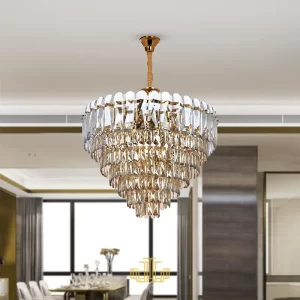 لوستر آب طلا تمام کریستال 9025/65